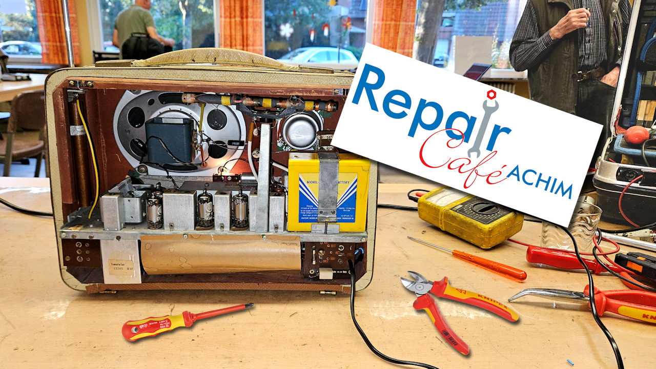 Dampfradio Reparatur im Repair Café Achim